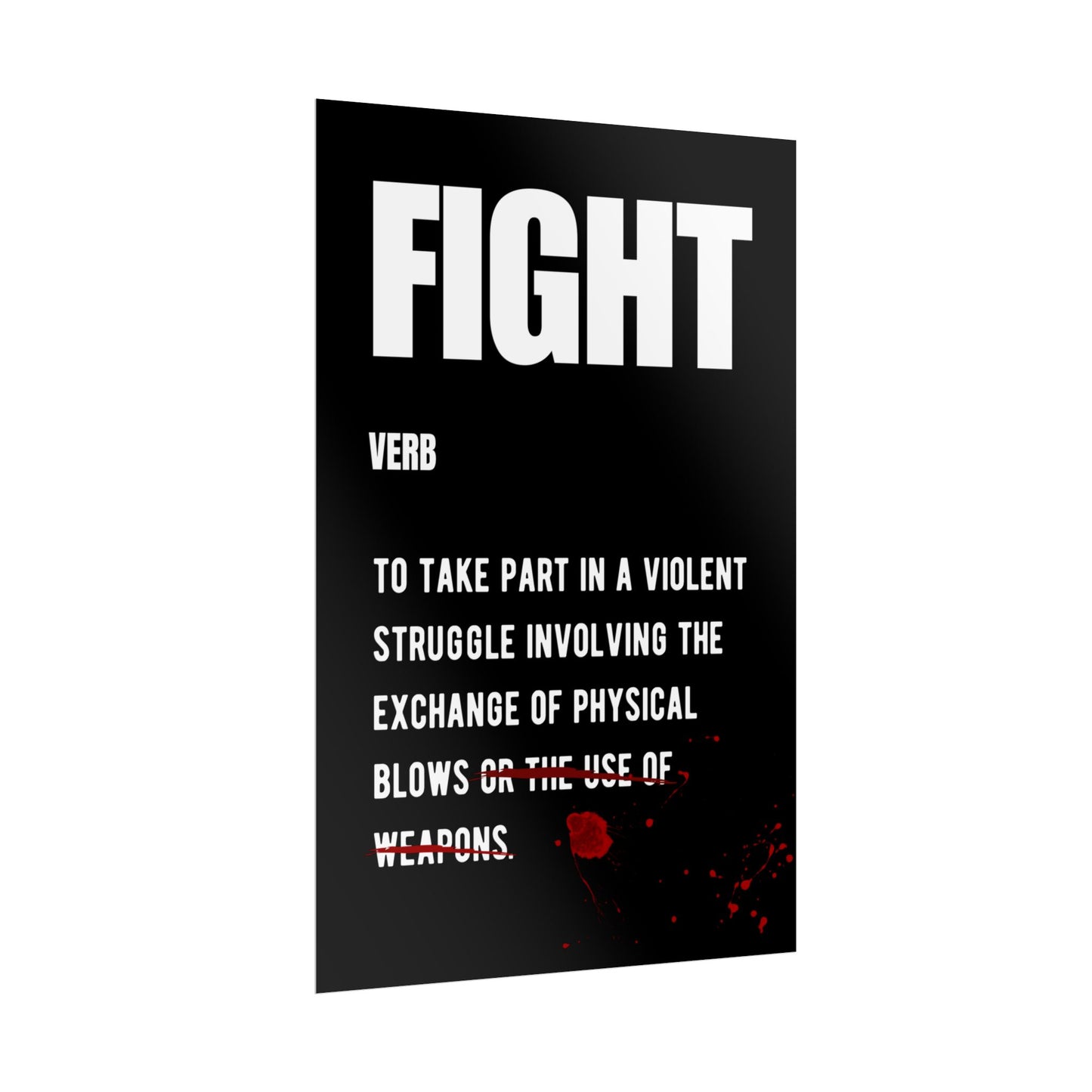 Fight - Definition 24" x 36" (Vertical) Rolled Poster